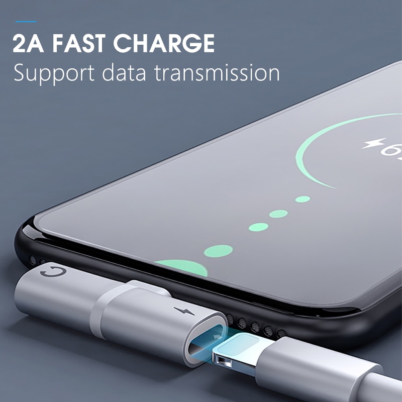 !ACCEZZ 3 in 1 Dual Lighting Charging Listening Calling Adapter For Iphone X XS MAX XR 7 8 Plus Earphone Audio Charger Splitter !ACCEZZ 3 in 1 Dual Lighting Charging Listening Calling Adapter For Iphone X XS MAX XR 7 8 Plus Earphone Audio Charger Splitter