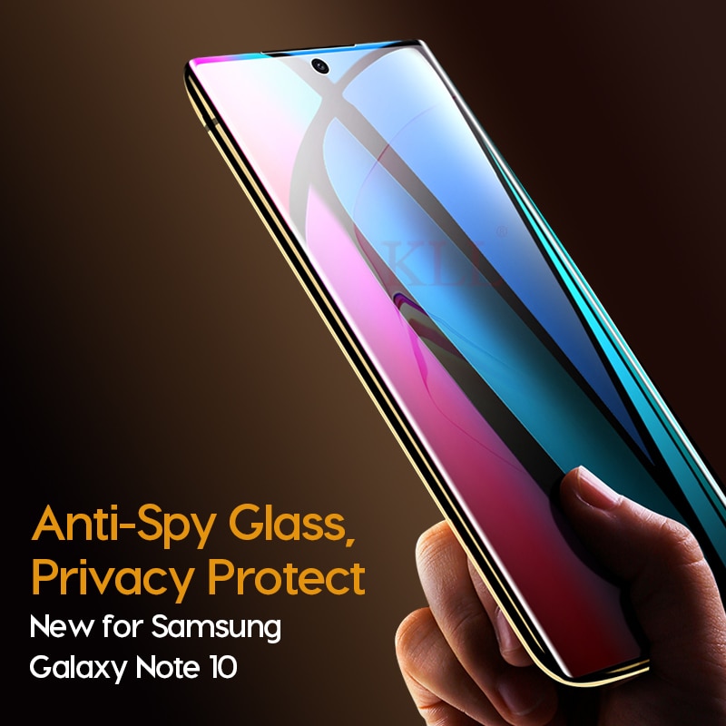 3D Curved Anti-spy Tempered Glass for Samsung Note 10 9 8 Privacy Screen Protector Anti-Peep Film for Galaxy S10 S9 S8 Plus S10e